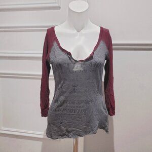 BUY 1 GET 1 FREE- Vintage GAP Burgundy/ Grunge Henley